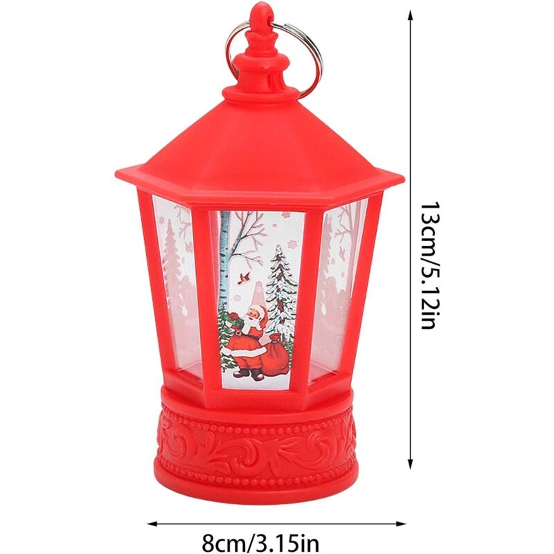 Christmas Lanterns, Vintage Candle With LED Hanging Lamp Fireless Candle Lamp For Christmas Holiday Table Decorations — image 2