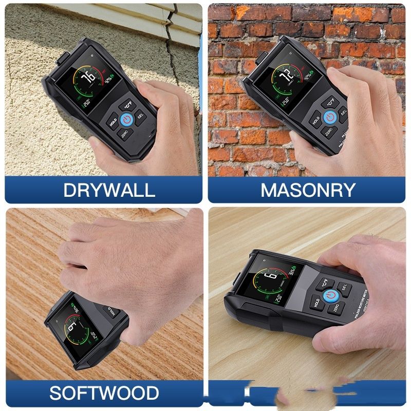 Moisture Meter, Wood Moisture Meter, Drywall Moisture Meter with Alarm Function, Used to Measure Wall, Softwood — image 2