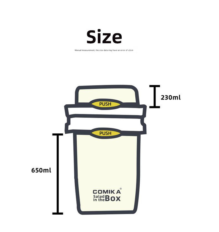 White Portable salad cup with ingredient compartment and fork and spoon - enjoy breakfast on the go โ image 5