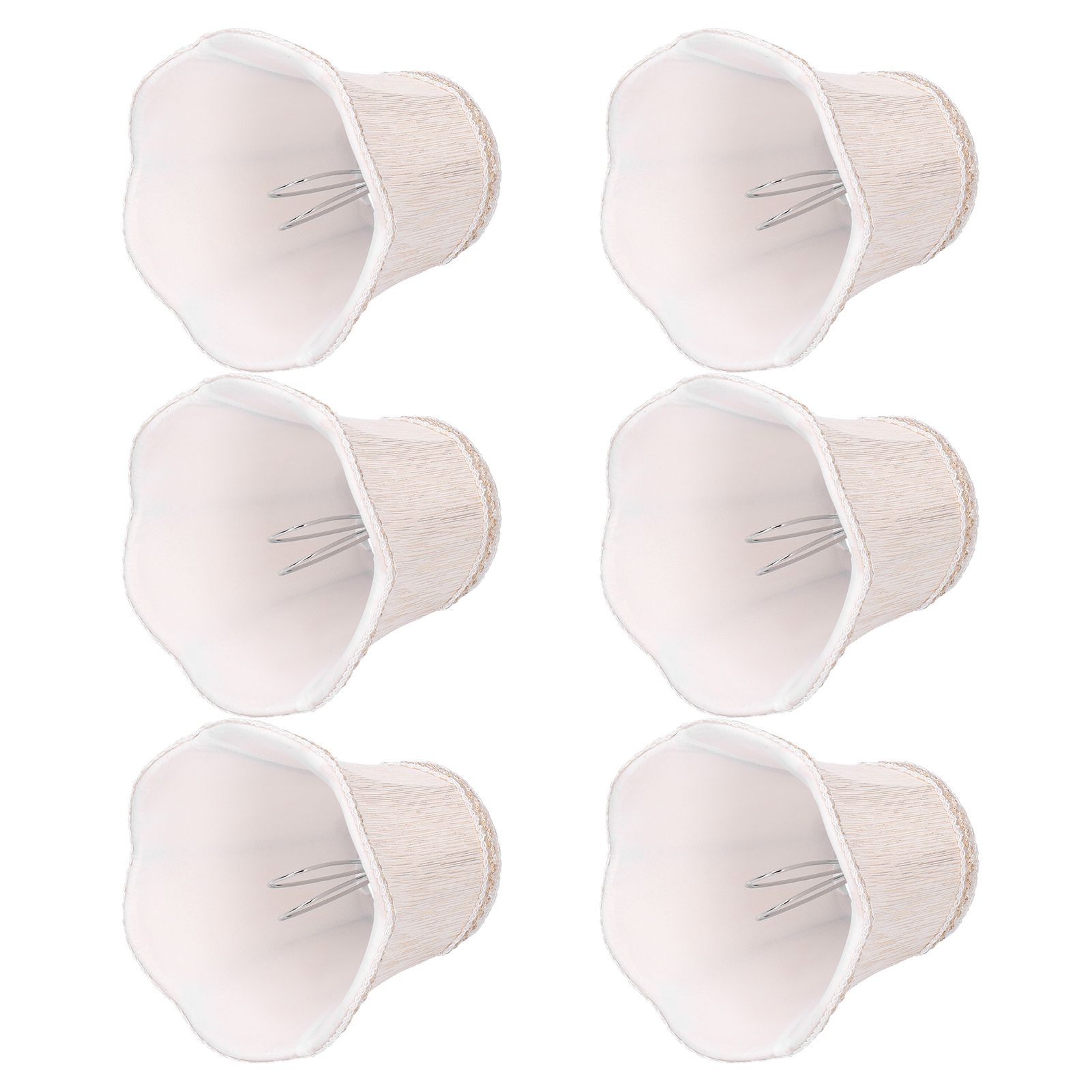 6Pcs European Style Lampshade Cloth Lamp Shade Chandelier Wall Light Cloth Cover for Lighting — image 5