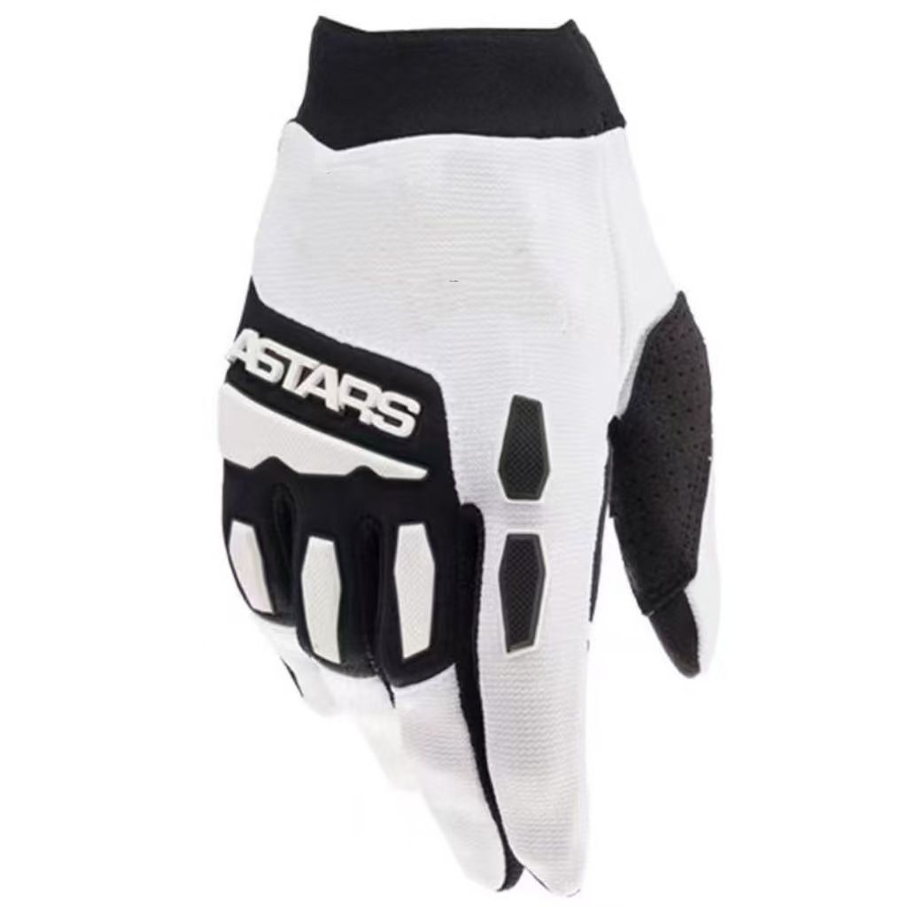 Lohas Fox Bicycle Gloves Nylon Long Finger A white black logo XL