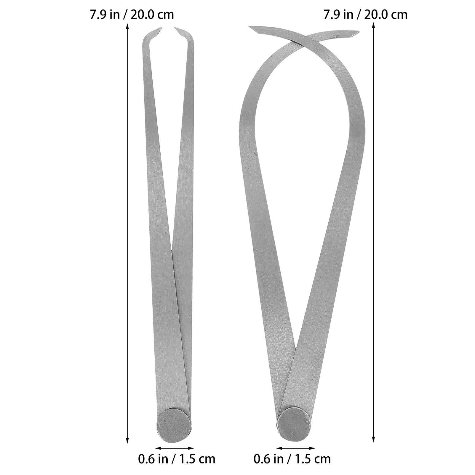 Steel Inside Outside Caliper Tools, Joint Measurement Kit with Bent and Straight-Leg for Measuring Ceramic Sculpture 2pcs 200mm — image 2