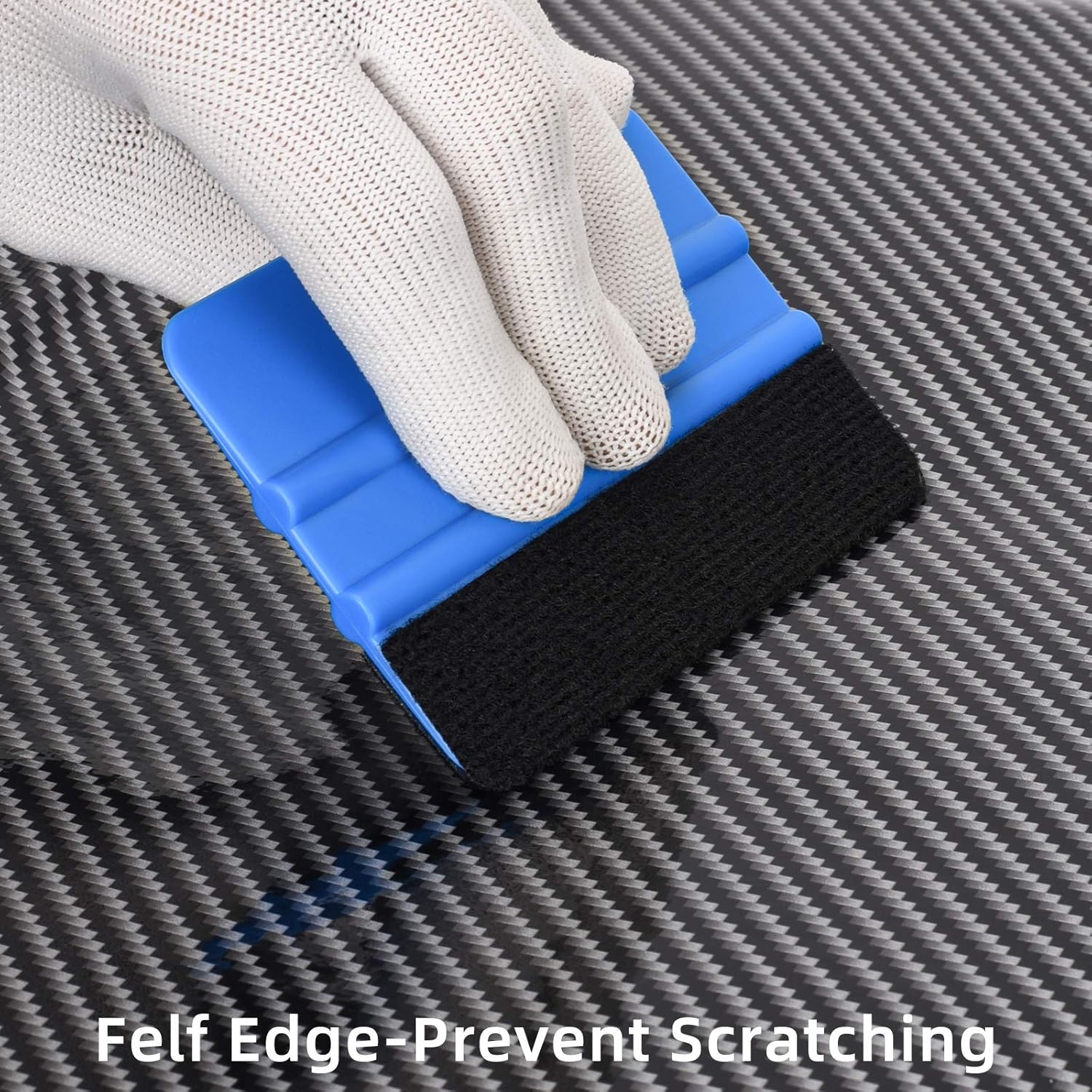 Durable Black Felt Edge Vinyl Squeegee Tool 4-Inch, Car Vinyl Film Wrapping Decal Window Tint Work, Professional Scratch Free Squeegee (Pack of 3) — image 5