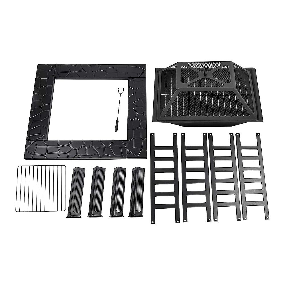 18" Square Metal Fire Pit Outdoor Heater โ image 6