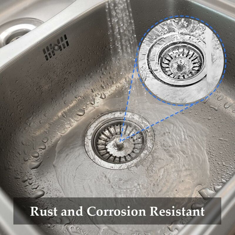 2 Pack Sink Strainer Plug, 84Mm Sink Drain Plug Replacement, Stainless Steel Sink Filter Stopper For Kitchen Or โ image 3