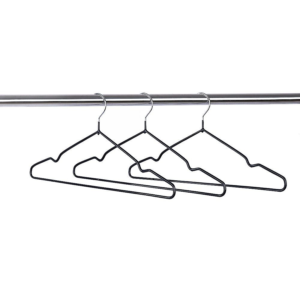 100x Metal Clothes Hangers Non Anti Slip Rubber Coated Wire Suit Coat Hanger — image 4