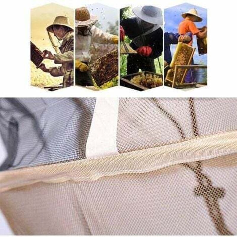 Beekeeping Hat With Veil Poly Cotton Beekeeping Veil Beekeeper Hat Mosquito Fly Mask Cap Outdoor Fishing Head Net Face — image 4