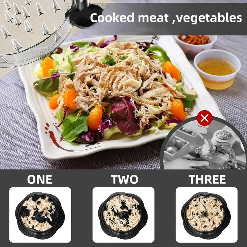 Multi-functional chicken breast shredder; minced meat separator; meat grinder; baby food tool with transparent lid; chicken shredding device — image 4