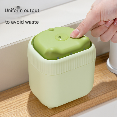 2 Pcs Green Cute Cat Press-to-Dispense Soap Pump & Sponge Caddy for Kitchen Sink โ image 4