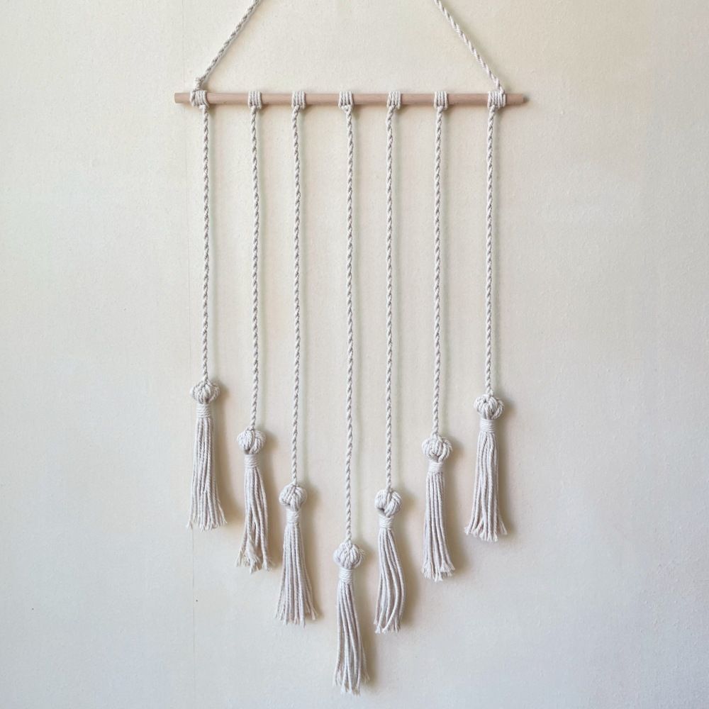 Hanging Photo Display Wall Decor - Handwoven Boho Picture Collage Decor Hanger with 8Wooden Clips & Cotton String Holder Organizer for Bedroom, Living Room