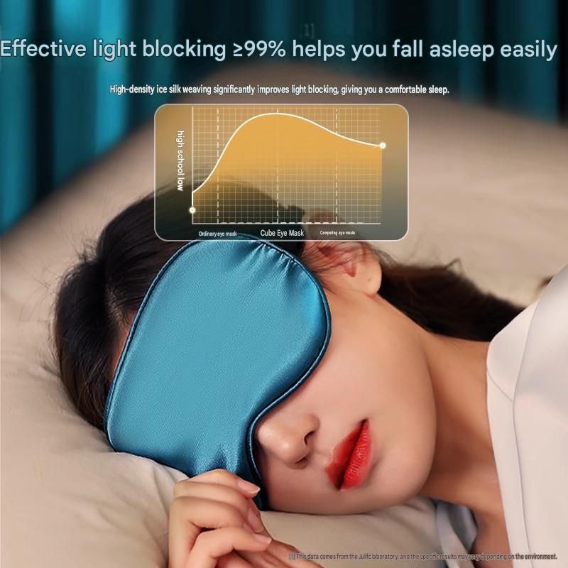 Black Spandex Sleep Eye Mask - 360 Degree Blackout, Zero Pressure Fit, Adjustable Strap, Includes Storage Bag and Earplugs for Travel and Napping โ image 3
