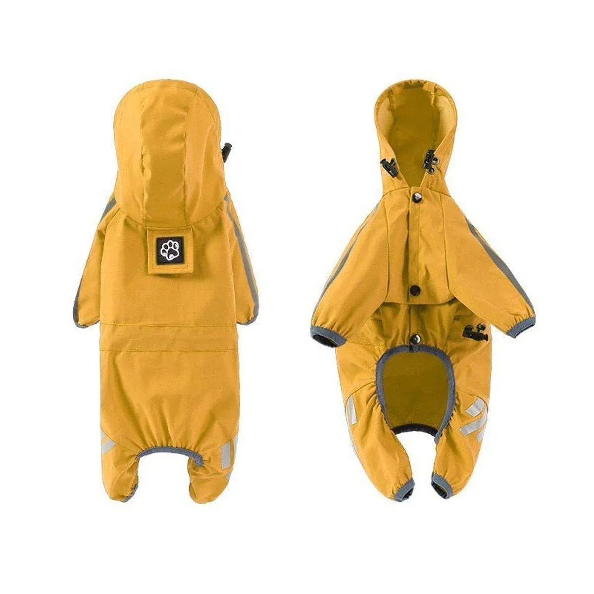 Waterproof Four Corner Pet Raincoats In Large Medium And Small Sizes Are Suitable For Dogs - Orange - XL