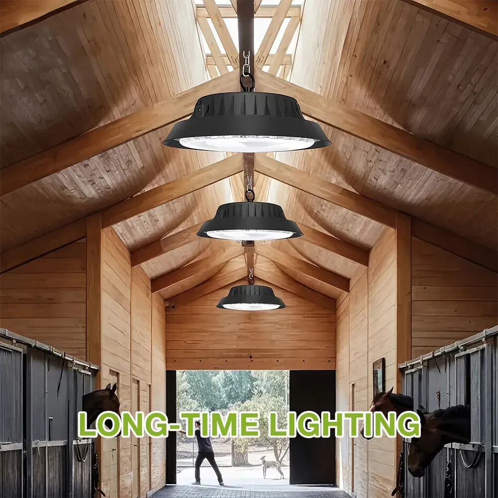 Solar Power Outdoor UFO LED High Bay Light in Black - 200W — image 3