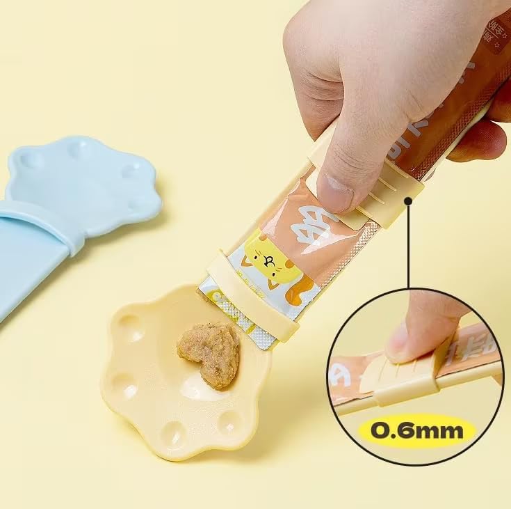 2 Cat Strip Feeder Squeeze Spoons, Capable of Licking Wet Cat Pet Liquid Snack Spoons, Multifunctional Pet Spoons — image 5
