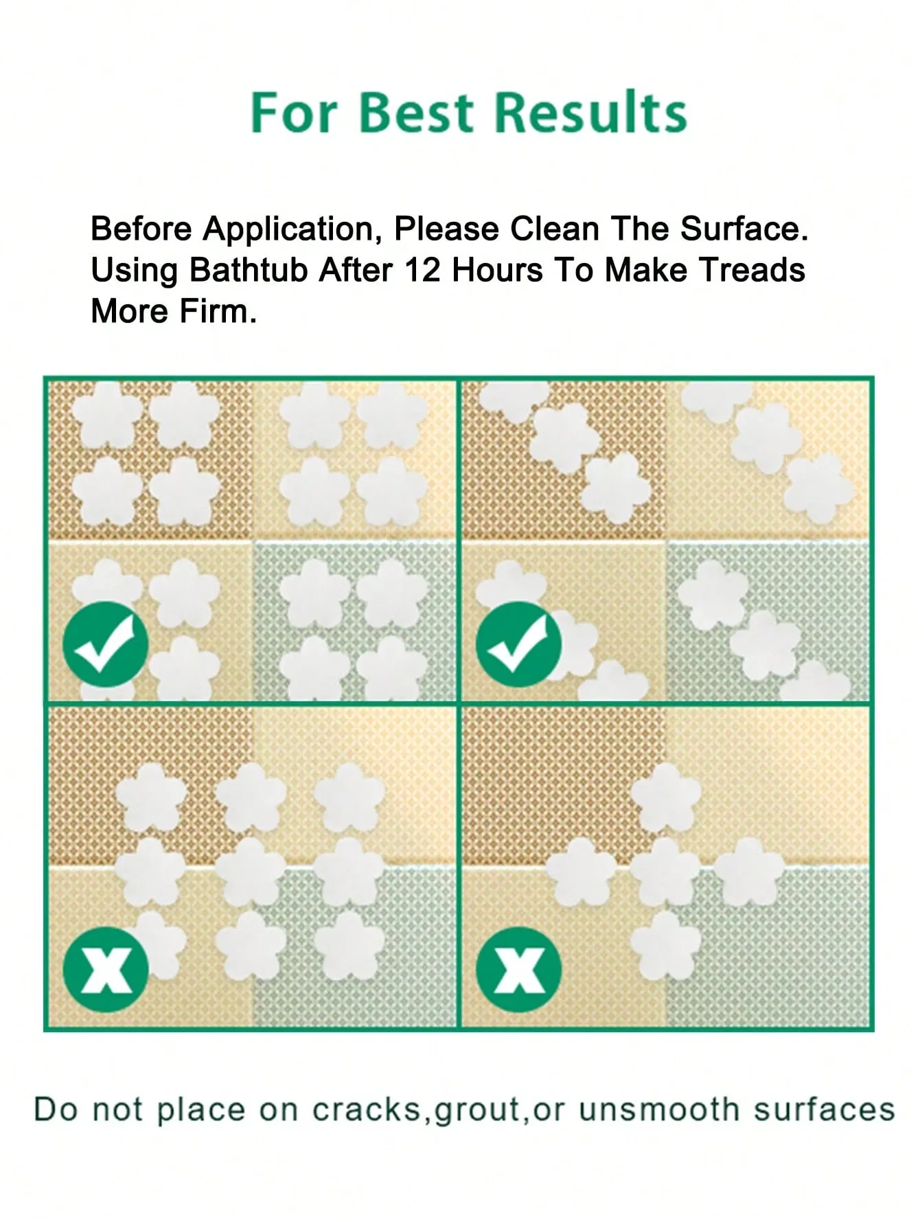 10Pcs Assorted Size Flower Shaped Non-Slip Bath Tub Stickers – Decorative & Functional Bathroom Decor 10*10cm — image 4