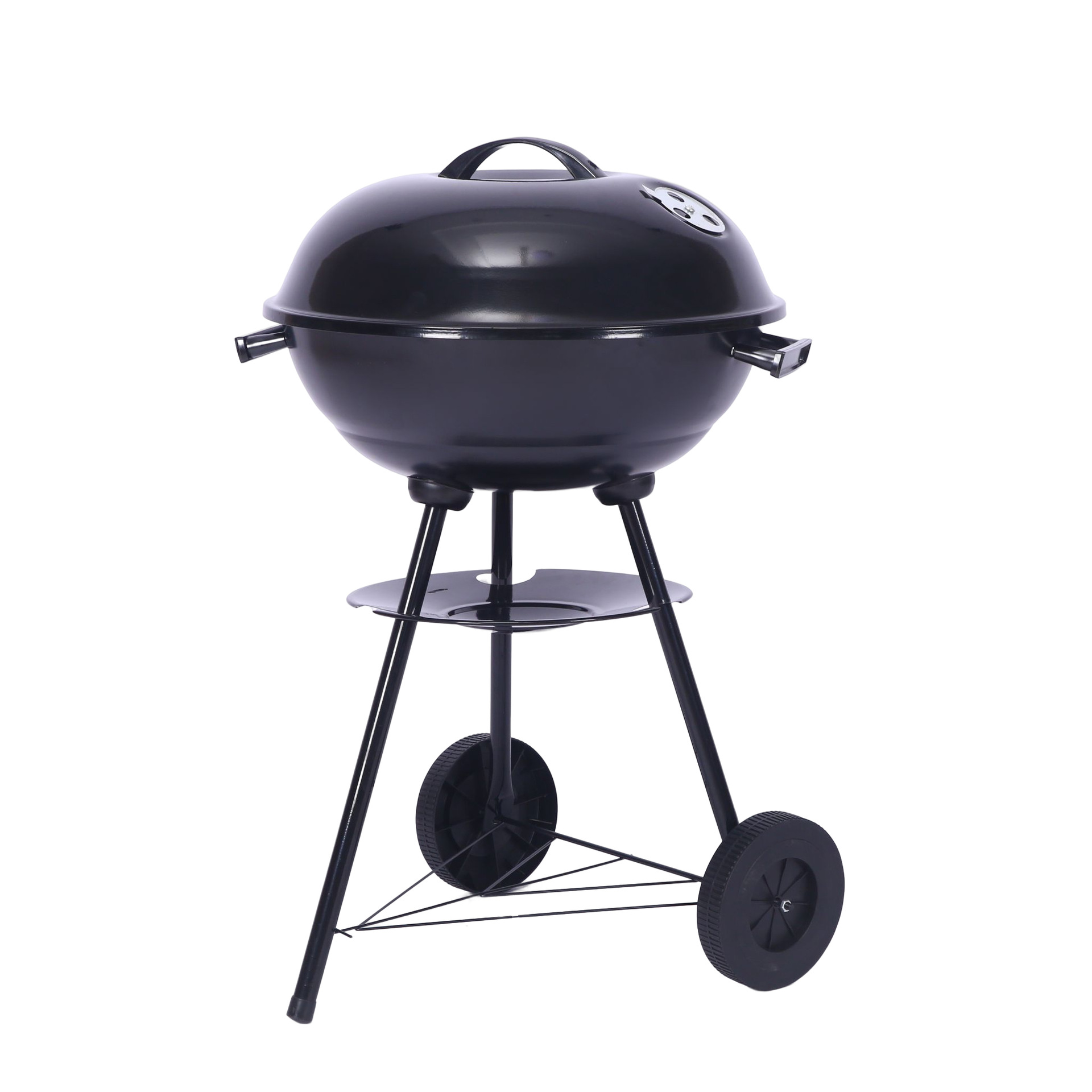 Outdoor Folding Apple-Shaped Stainless Steel Charcoal Barbecue Grill - 41cm Grill Net