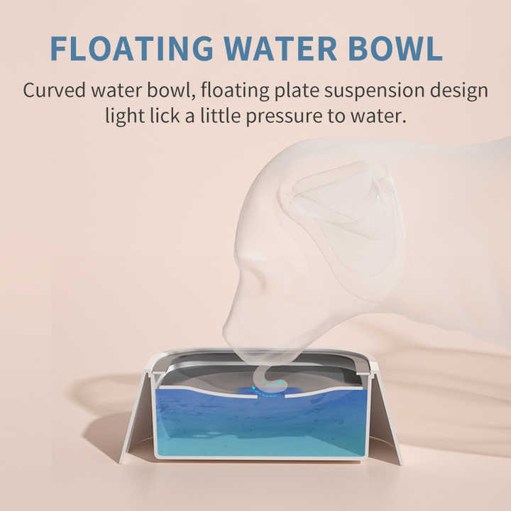Blue Anti-Spill Floating Pet Water Bowl for Dogs and Cats - 1L Capacity, Splash-Proof and Anti-Wet Mouth Design — image 5