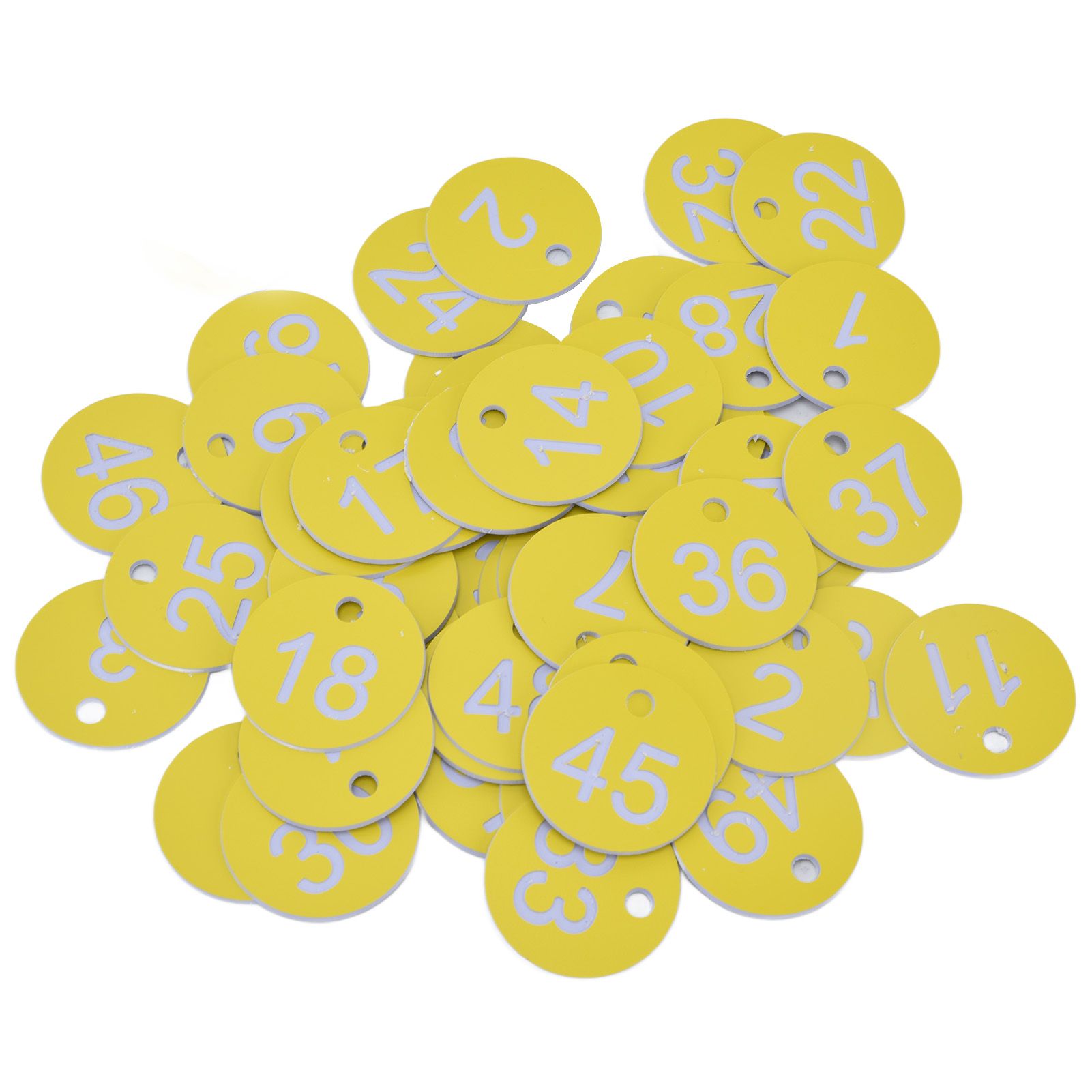 50Pcs Beehive Tag ABS Round Numbered Sign Labels with Hole Livestock Beekeeping SuppliesLight Yellow 1-50 — image 5
