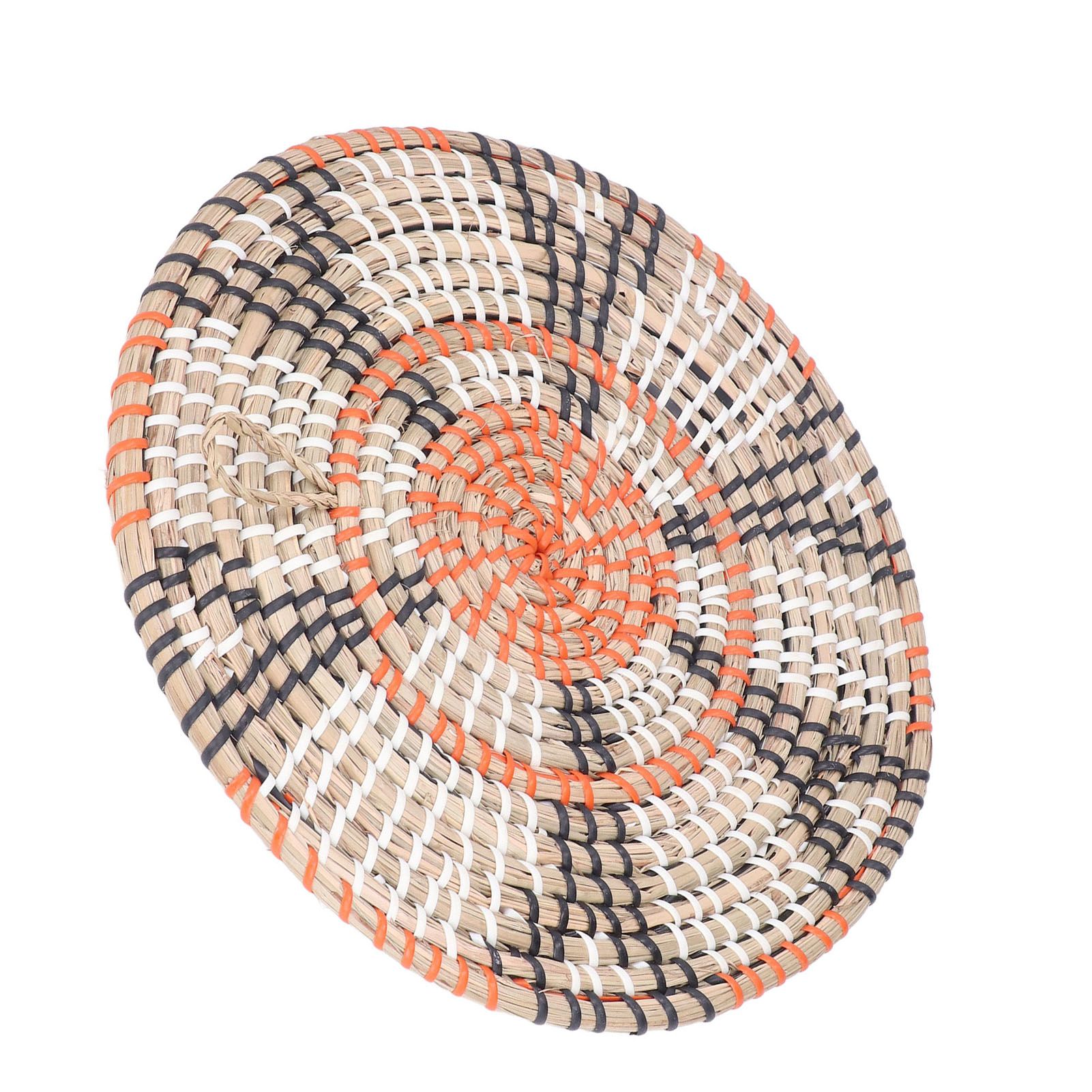 Insulation Pad Nordic Straw Woven Placemats Heat Insulation Pads Homestay Wall DecorationS — image 3