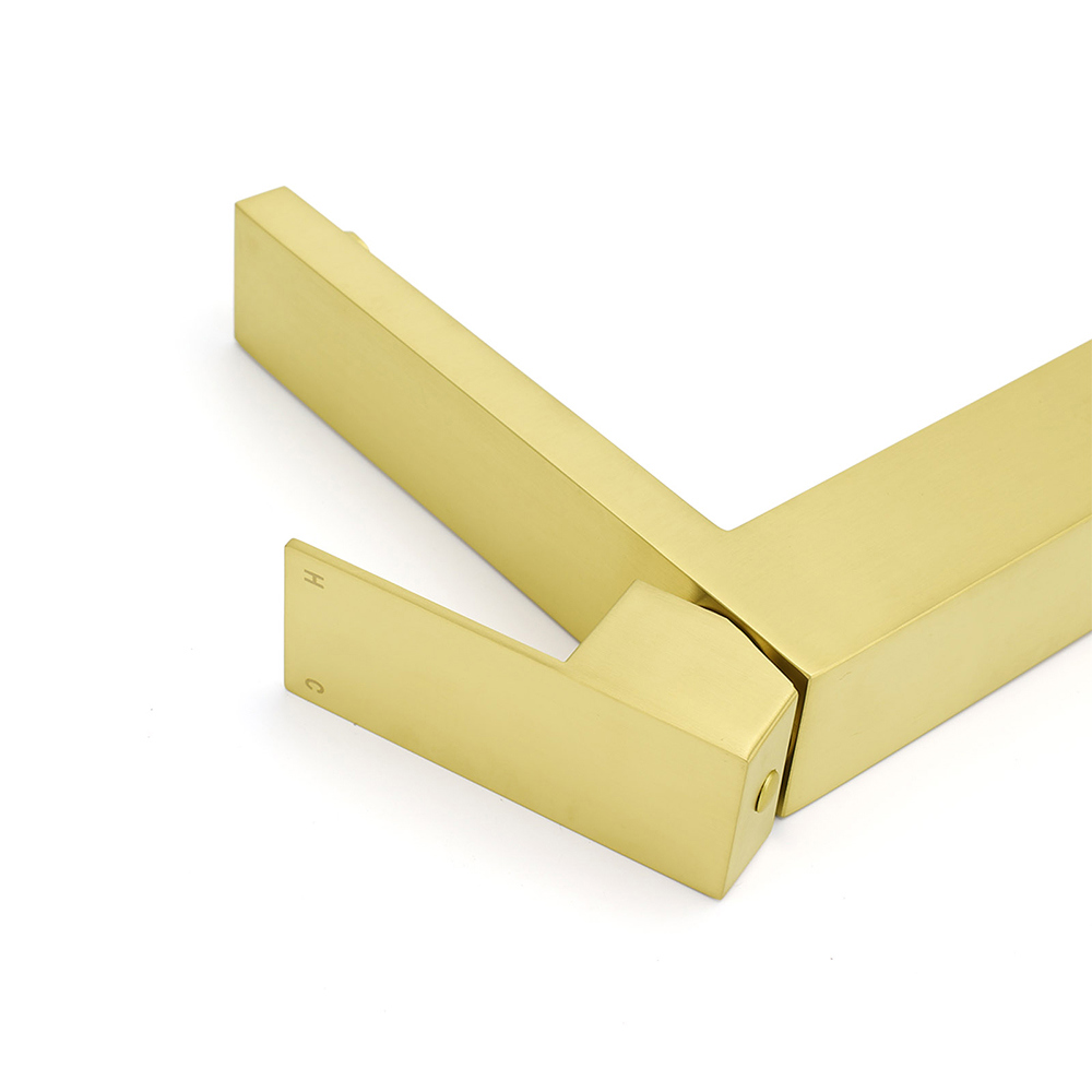 WELS 6L/m Brushed Gold Square Tall Basin Vessel Mixer Kitchen Laundry Faucet Tap — image 6