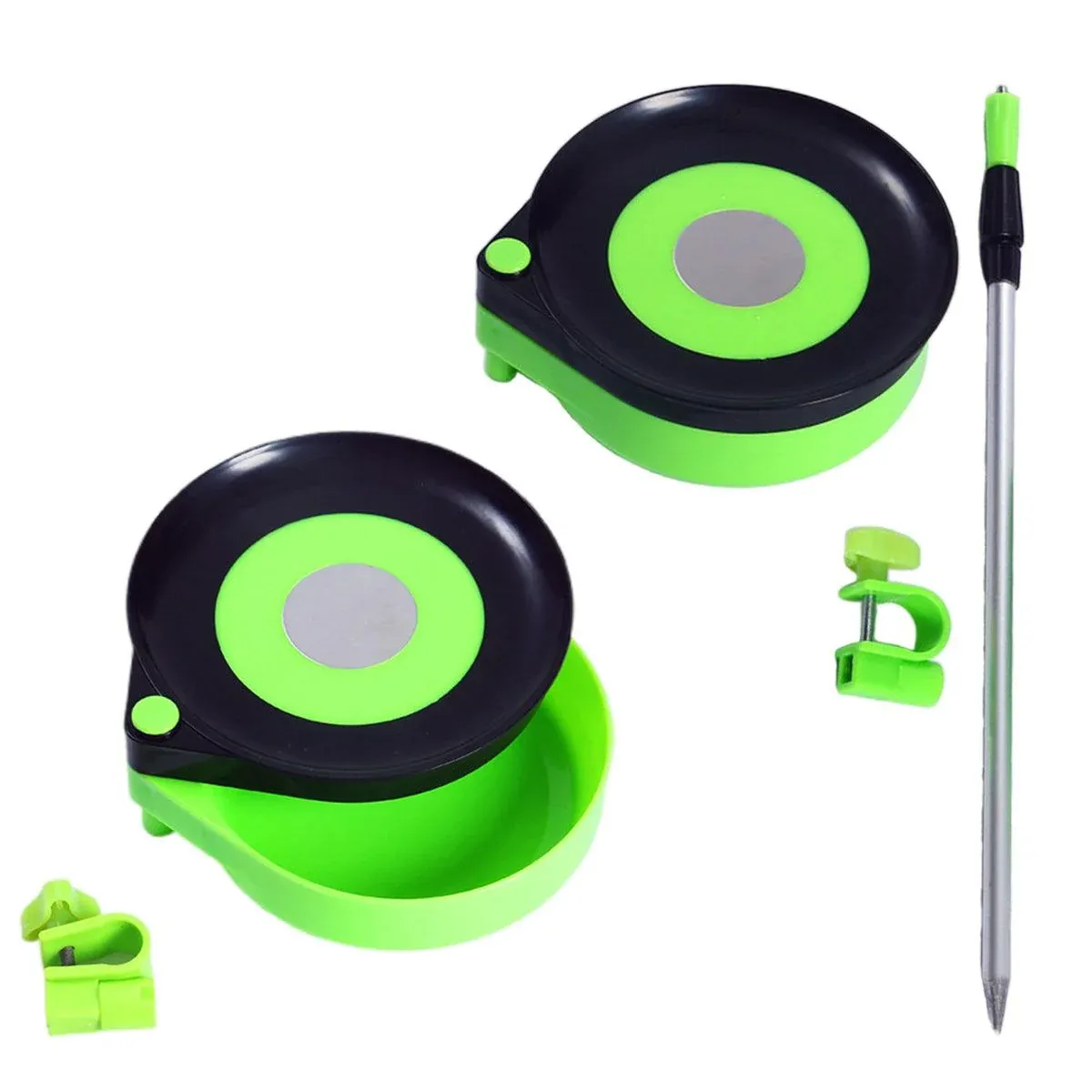 Magnetic Bait Tray Centre Fishing Tackle Box Feeder Holder for Carp Angling - Ground rod and clip โ image 3