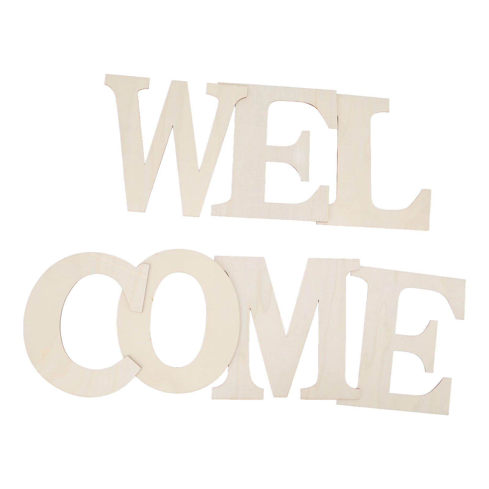 7PCS Welcome Sign Plywood 2mm Thickness Unpainted Welcome Decorative Letters for Wedding Party โ image 6