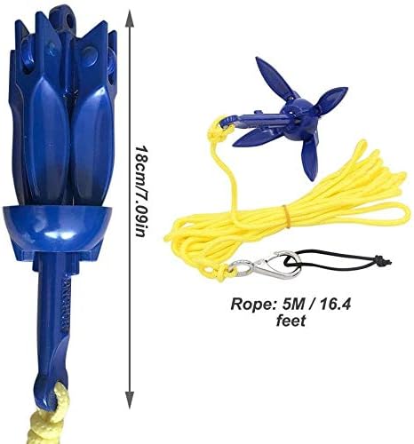Kayak Anchor Kits 0.53lb (240g) Portable Folding Buoy Kit Canoe Raft Boat Sailboat Fishing Complete Grapnel for Small Boats, Kayaks Etc — image 3