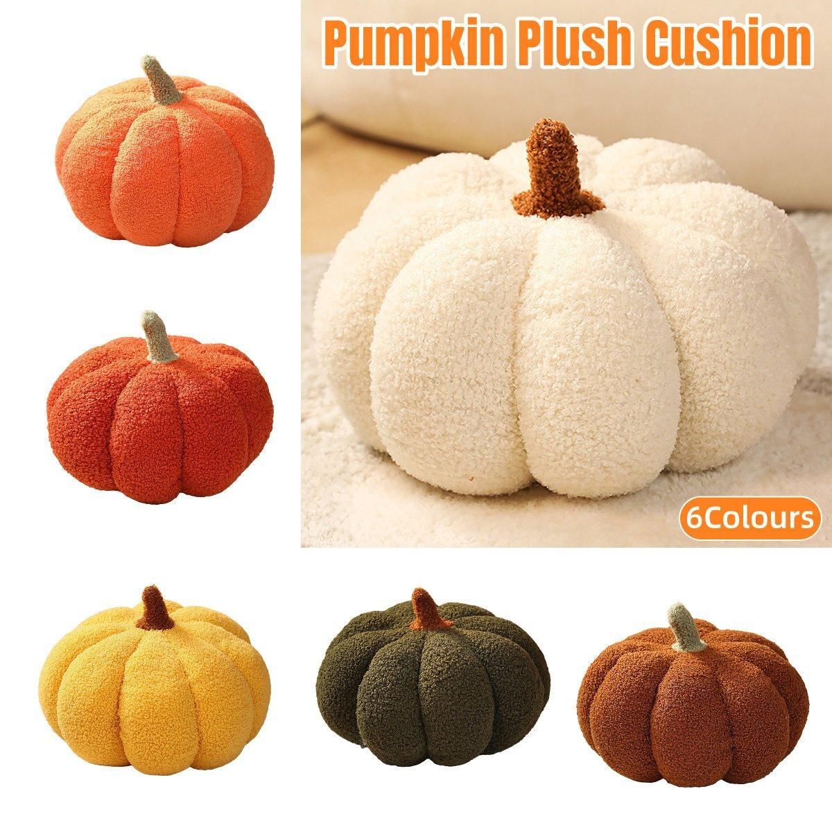 Soft Plush Pumpkin Pillow Cushion Sofa Living Room Bay Window Decor Indoor Toy - Red — image 2
