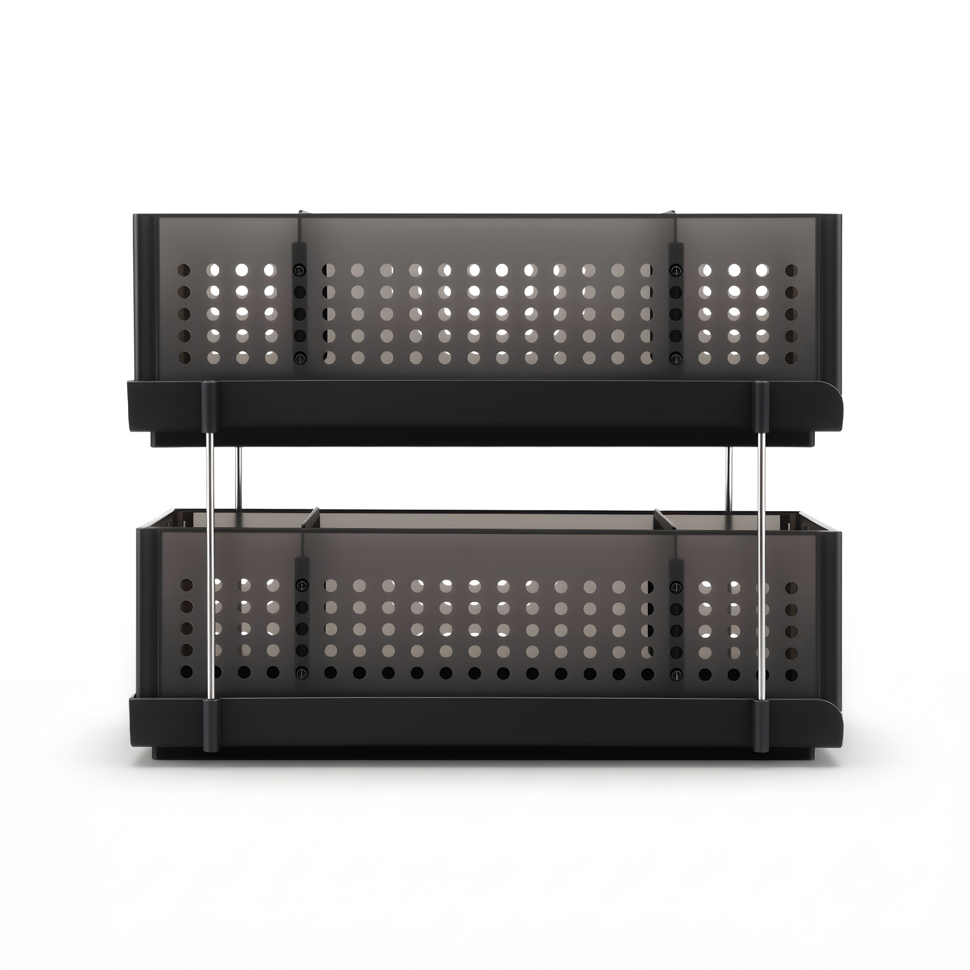 Artiss Under Sink Organizer 2 Tier Pull Out Drawer with Removable Baskets & Divider — image 3