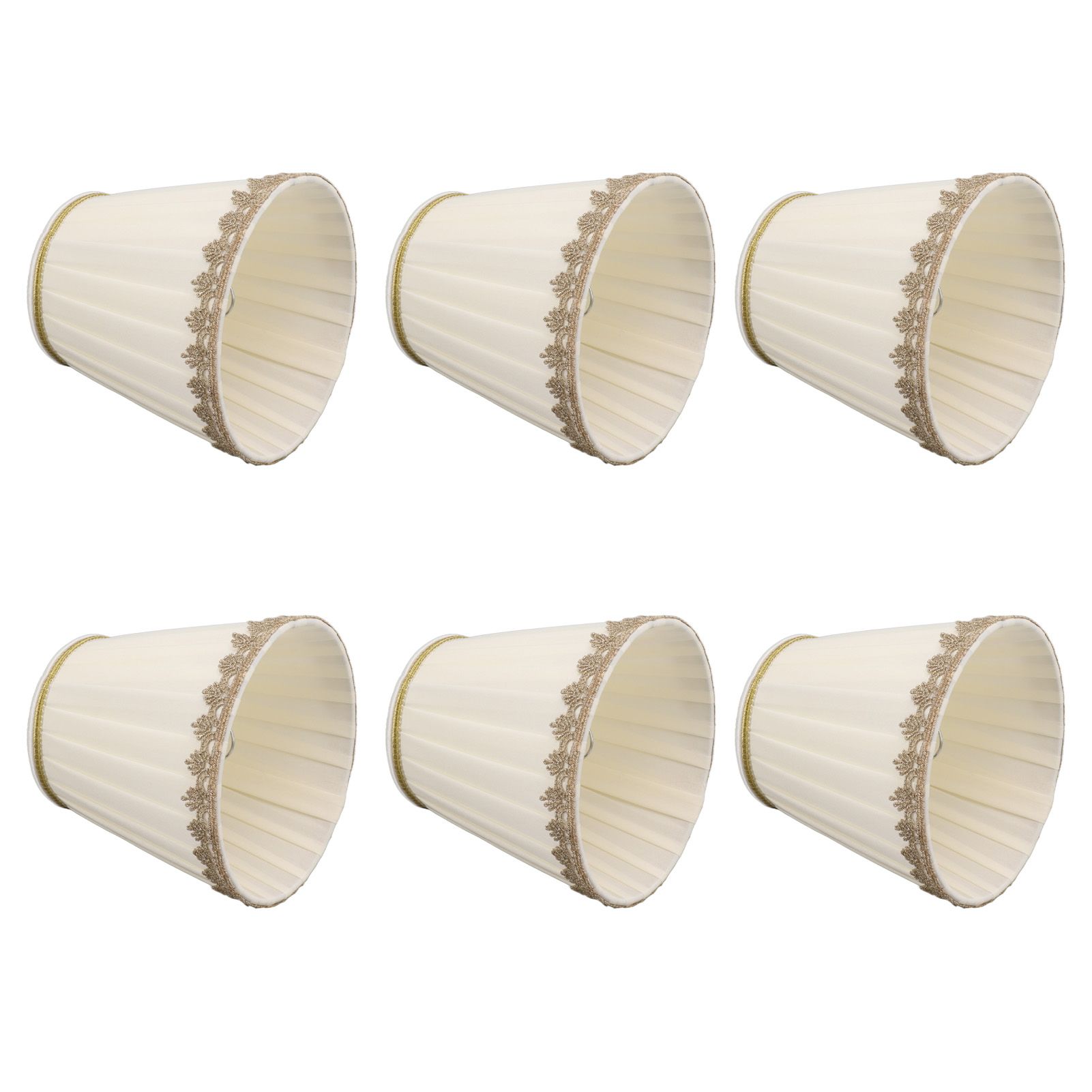 6PCS Candle Lamp Lampshade Clip On Fabrics Lampshades Set for Table Lamp Wall Lamp — image 3