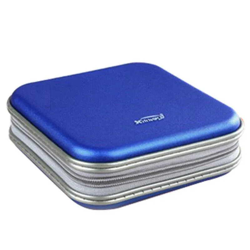 40-Disc CD DVD Wallet Case Portable Car Storage Holder Sleeve Carry Pouch - Blue โ image 5
