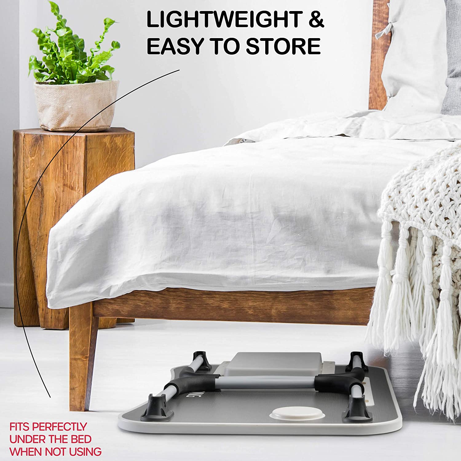 Laptop Bed Desk with Storage and foldable legs for Adults, Kids & Home Office — image 5