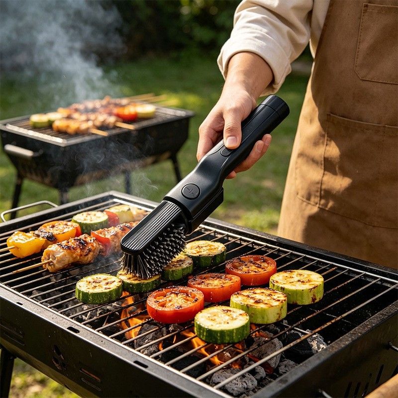 Rechargeable Electric BBQ Grill Brush Automatic Rotating Barbecue Cleaner Brush Kit — image 4