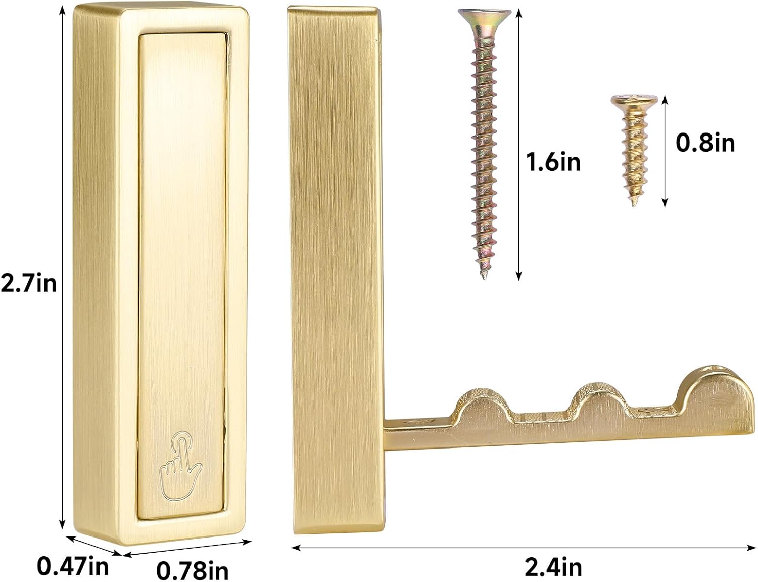Folding Hooks 4 Pack Foldable Coat Hook Heavy Duty Wall Hooks for Hanging Coats, Towel, Hat, Backpacks (Gold) โ image 3