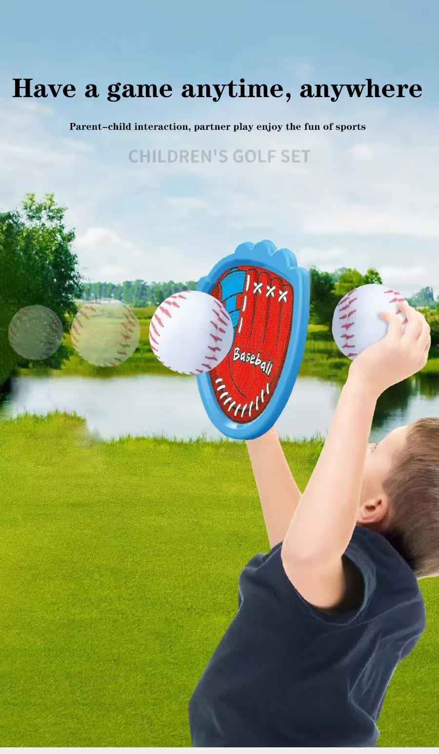 LED Light Up Toss and Catch Game Set - 2 Glowing Blue Paddles & 3 Sticky Rugby - Fun Outdoor Beach & Camping Toy for Kids & Adults - Includes Mesh Storage Bag โ image 4