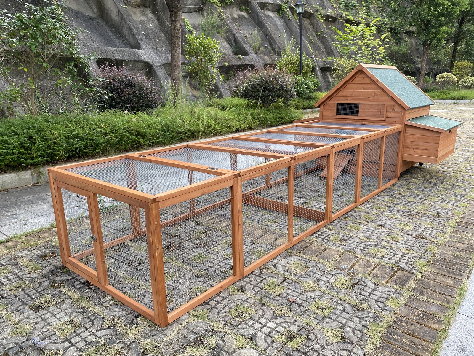 YES4PETS XXL Chicken Coop Rabbit Hutch Ferret Cage Hen Chook Cat Kitten House With Run โ image 2