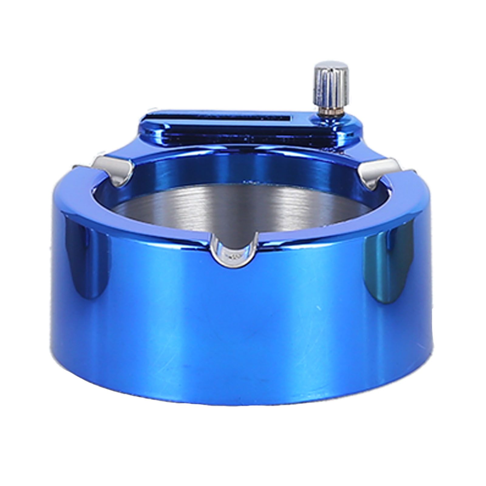Cigarette Ashtray Stainless Steel Match Lighter Cigarette Ashtray for Home Office DecorationBlue — image 5