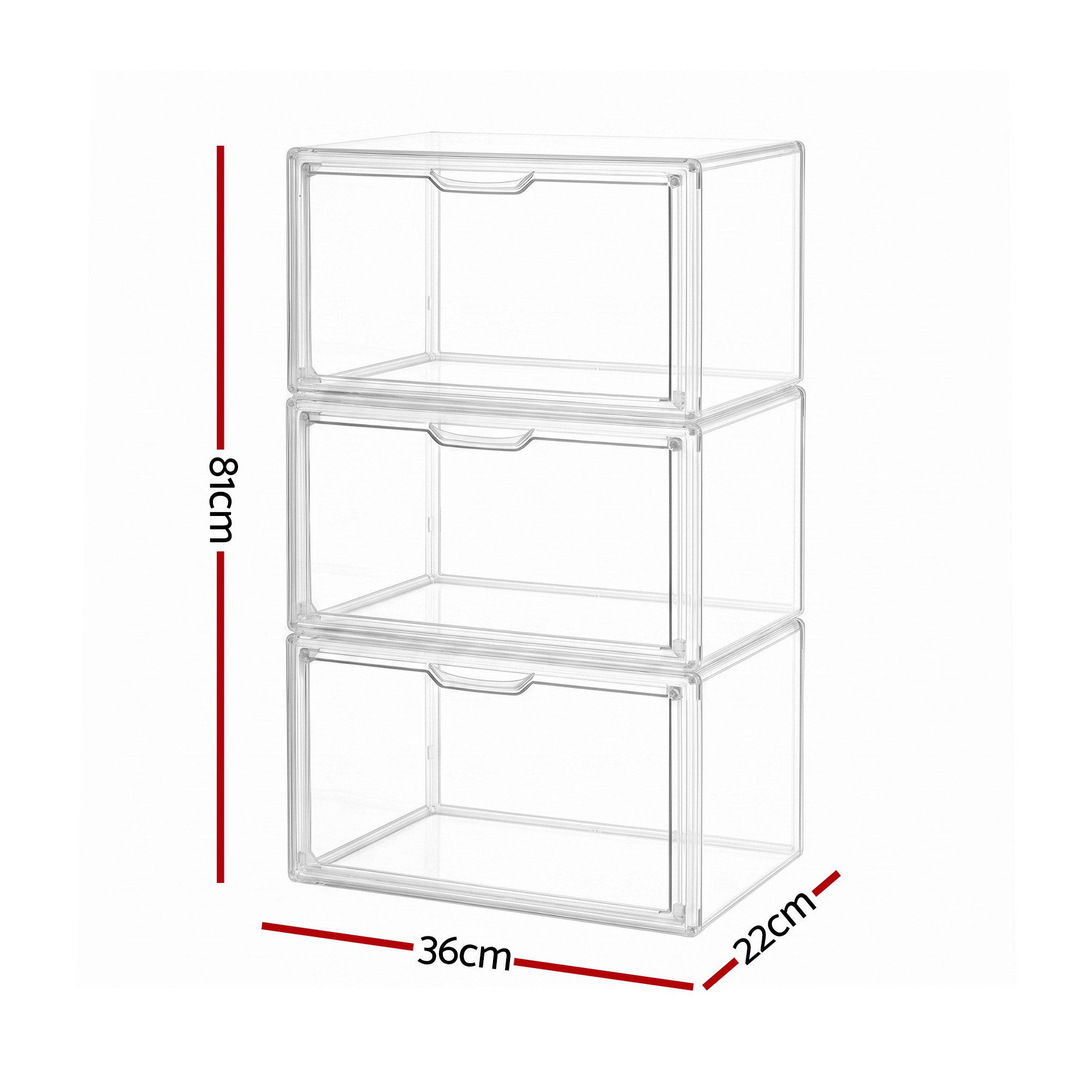 Artiss Clear Acrylic Display Case 3 Pack Toy Storage Box โ image 2