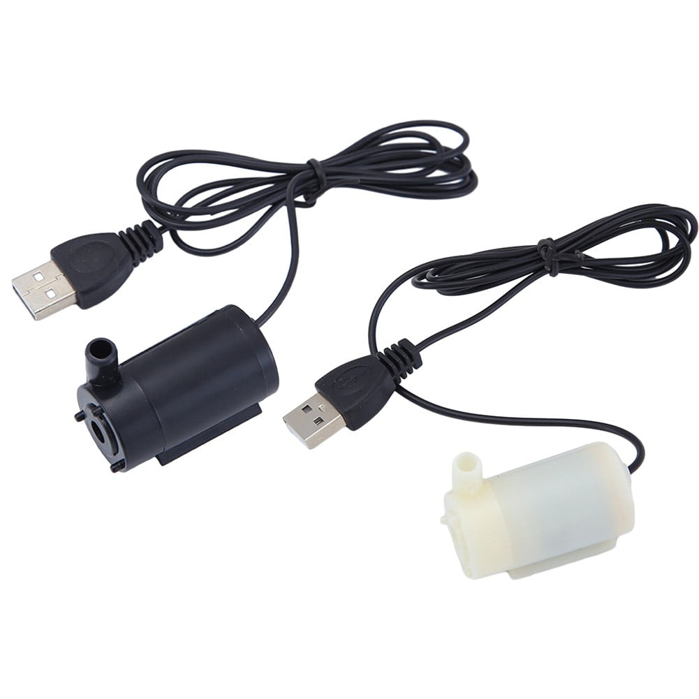 Small Water Pump Silent Submersible USB 5V 1m Cable Garden Outdoor Fountain Tool Black Smile Home White — image 3