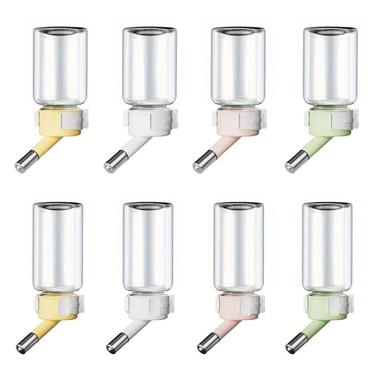 Pet Water Bottle for Hamster Guinea Pig Rabbit Vacuum Drinking Feeder Kettle - 80ml-Pink โ image 3