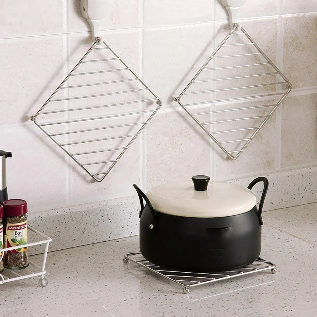 3PCS Kitchen Heat Insulation Mat Non Slip Pot Holder Anti Scalding Cooling Rack โ image 5