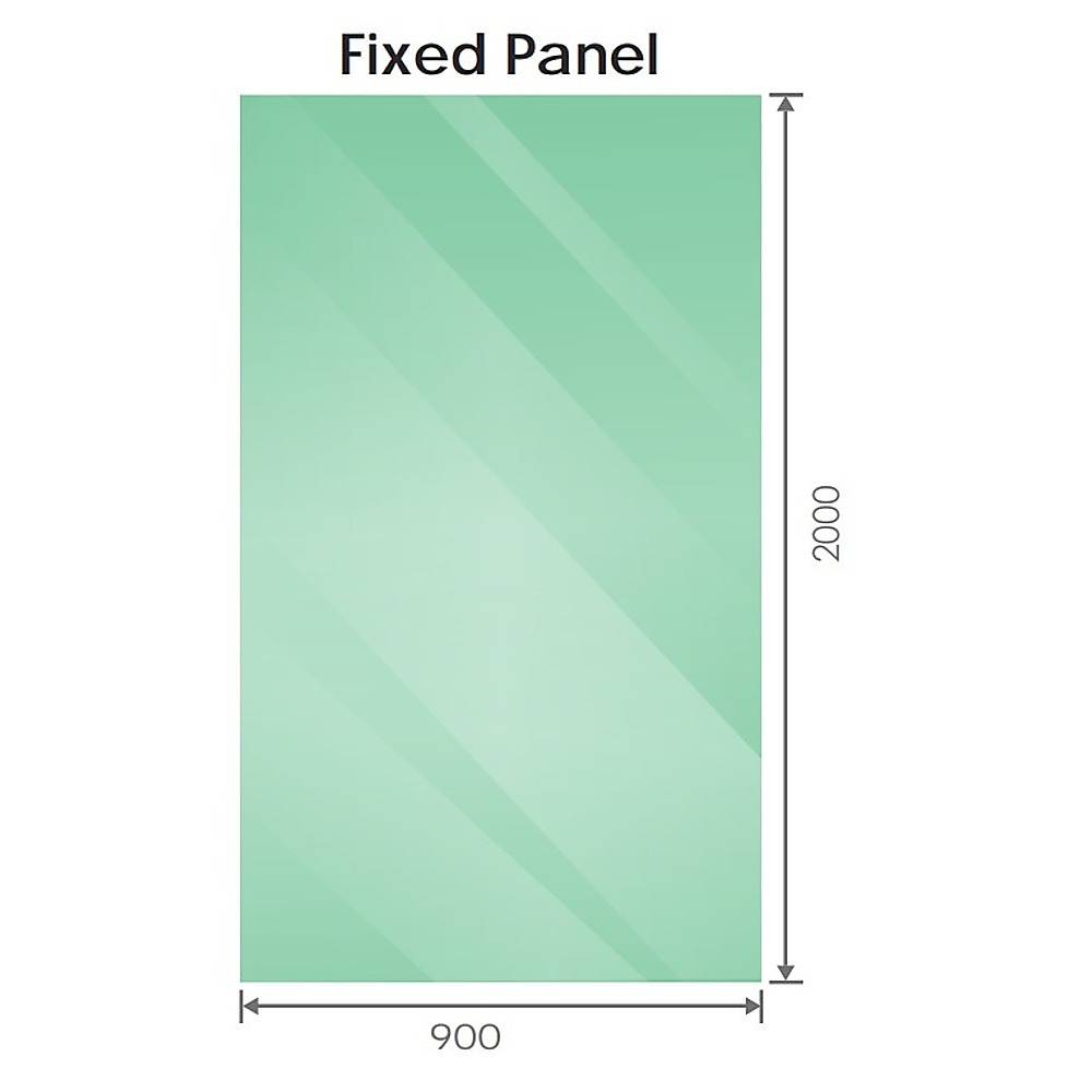 110x90cm Corner Frameless Shower Screen with White U-Brackets and Floor U-Bracket and SS Hinges, Square Knob Handle โ image 6