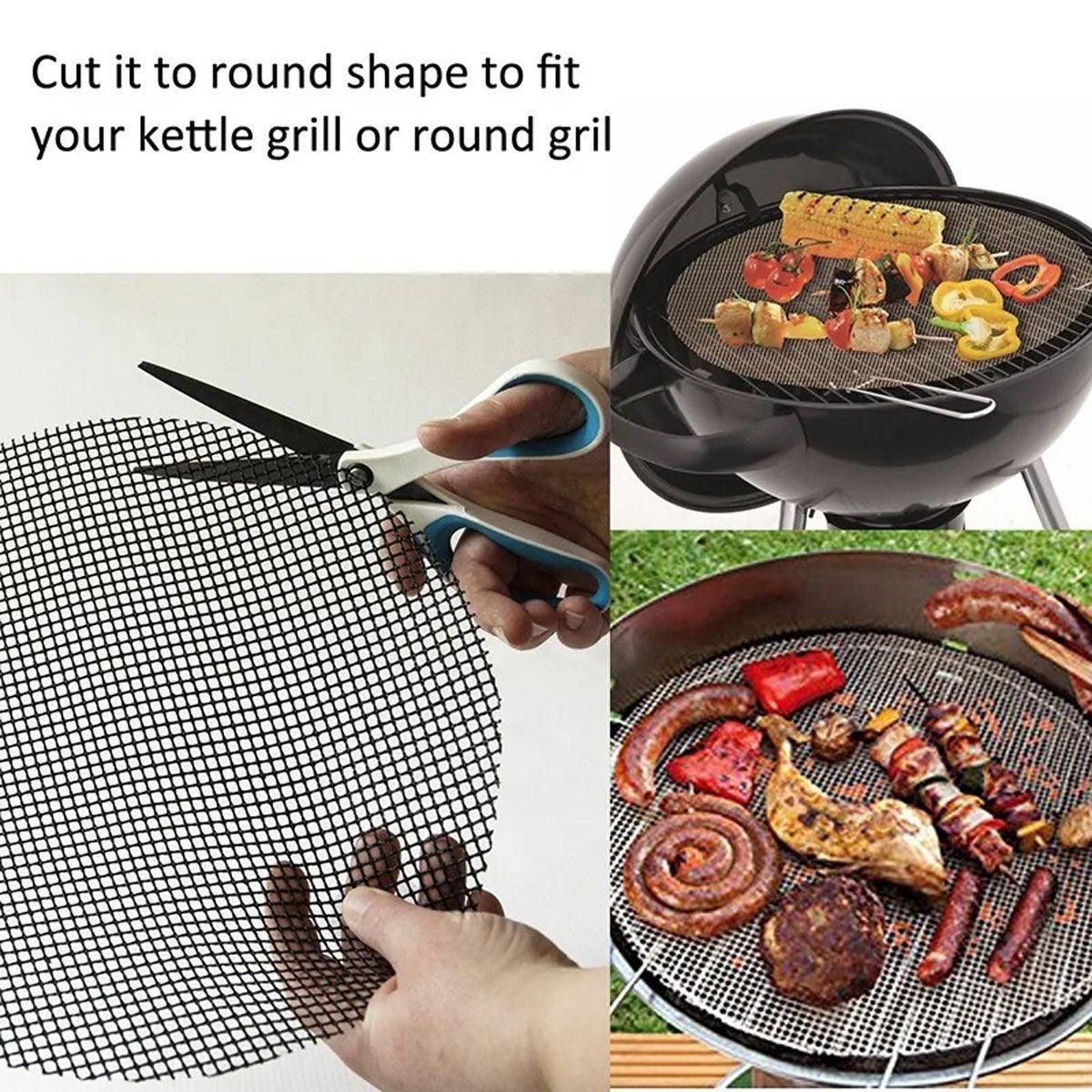 3/6/10PCS Non-Stick BBQ Grill Mat Mesh Liner Cooking Barbecue Sheet Baking Pad - 42 × 36cm-6PCS — image 5