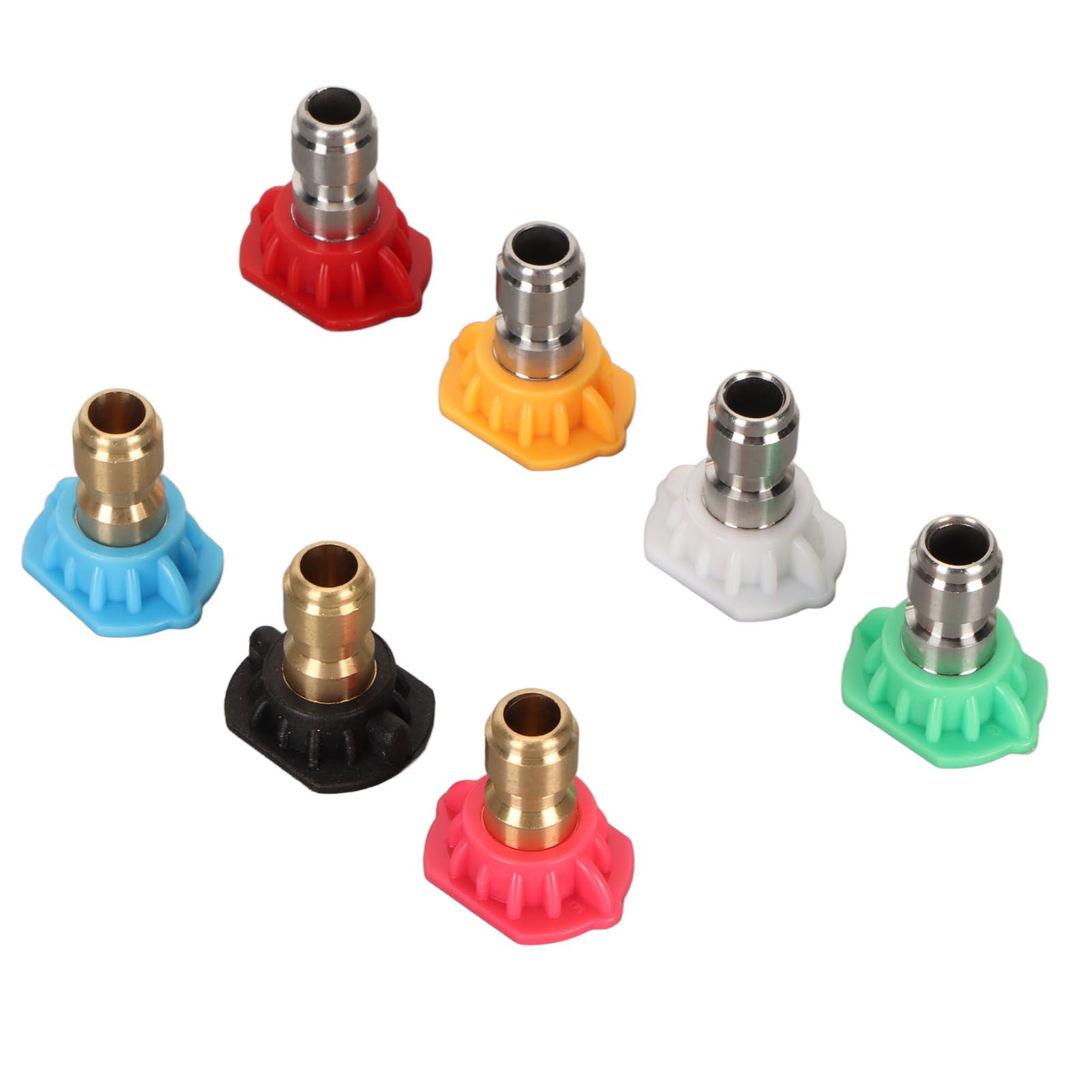 High Pressure Water Gun Nozzle 1/4 Inch 7 Colors Fan Shaped Multifunctional Pressure Washer Spray Nozzle — image 3