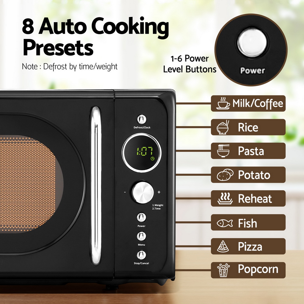 Devanti 20L Microwave Oven 700W Black โ image 4