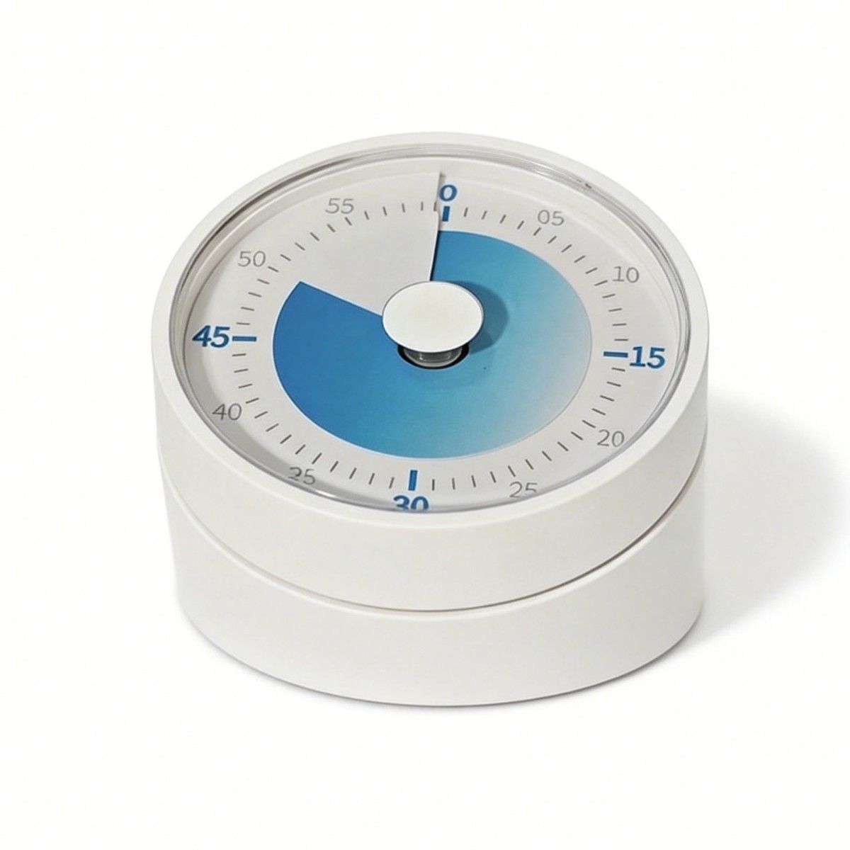 Round Visual Timer - Magnetic Silent Countdown Timer for Kids, Studying, Cooking, Time Management Cute Timer, Perfect for Desktop & Fridge Use. Blue