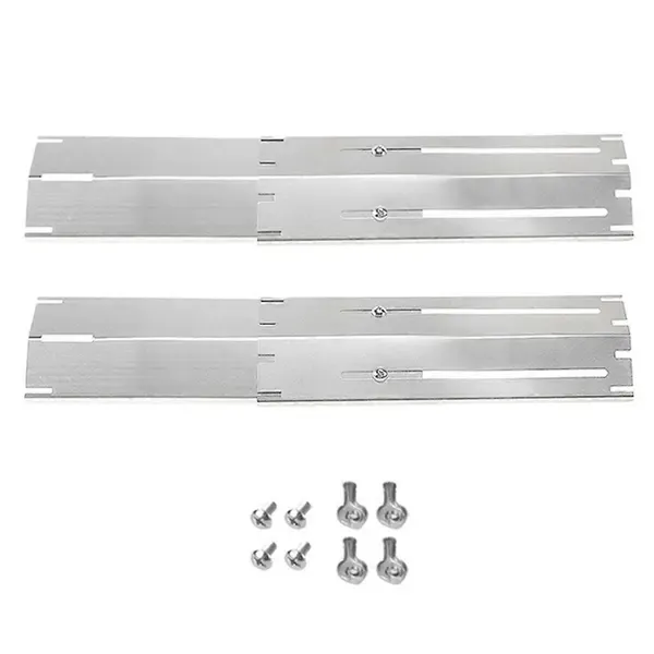 Adjustable BBQ Gas Grill Heat Plates Stainless Steel Replacement Set for Most Grills Outdoor Cooking Accessories Kit
