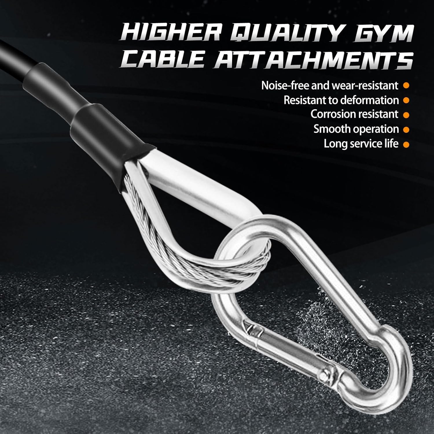 Cable Attachments for Gym, 2PCS Gym Cable Extension Compatible with Gym Accessories, Gym Cable Machine for LAT/Tricep Pull Down, Leg Extensions Machine โ image 3