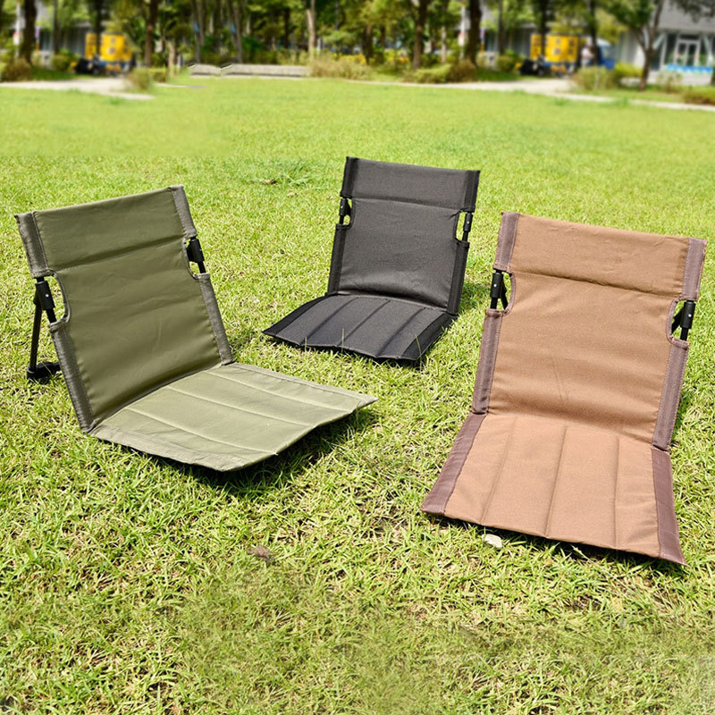 Black Portable Folding Beach Lounger Chair with 600D Oxford Fabric and Aluminum Frame – Lightweight Outdoor Garden Camping Chair in Australia — image 3