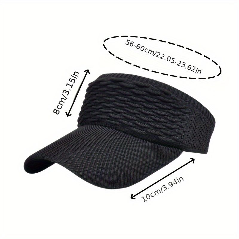 4pcs Women's Summer Sunshade Hat Set - Solid Color Polyester Fiber, Outdoor Women's Running Sunshade Hat, Available in Multiple Colors (Black, White, Khaki — image 5
